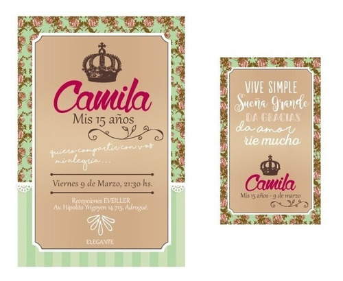 12 Invitaciones Cumple 15/ Eventos