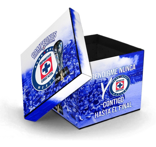 Caja De Madera Cruz Azul Regalo D Cumpleaños Para Papa 12x12