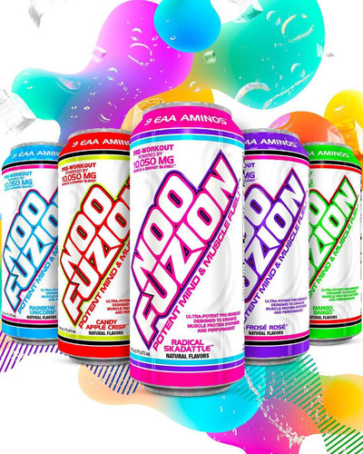 Bebida Energética Noo Fuzion Preworkout C/9amino 12pzs Mixto