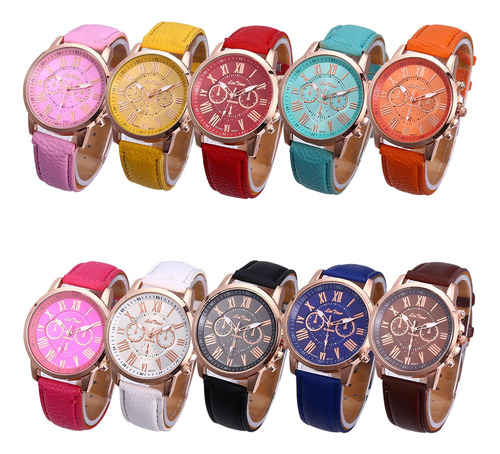 Relojes Para Mujer Al Por Mayor, Paquete De 10 Relojes De Pu