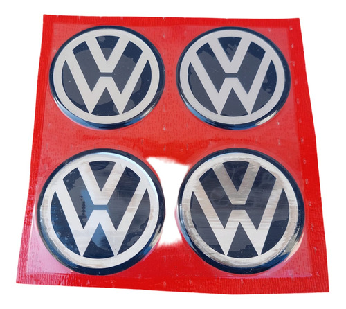 Volkswagen  - Juego Logos Llantas 55 Mm Diámetro X 4