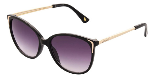 2025 Nine West Mujer Lorelai Gafas De Sol Cateye, Negro