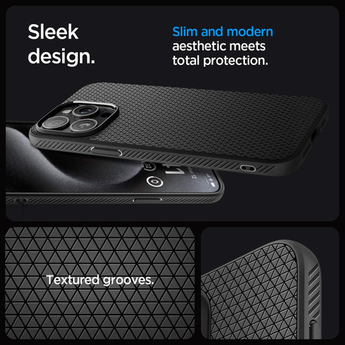 Funda Spigen Liquid Air Para iPhone 15 Pro Max (2023) Negra