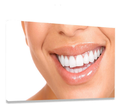 Marco de lona decorativo para dientes Sorriso Branco de Sala Clínica