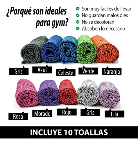 Toalla Gym Gimnasio Deportiva - 5 Pack - Secado Ultra Rápido