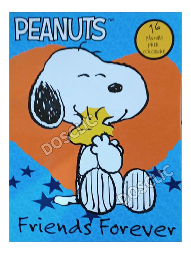 10 Libro Colorear  Peanuts Snoopy Recuardos Fiesta Infantil