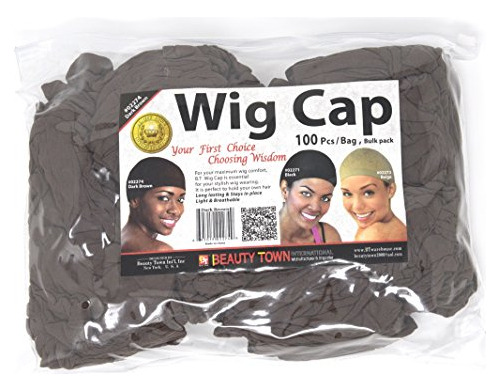 Belleza Ciudad Wig Cap 100 Pieces Bolsa De Gran Funox