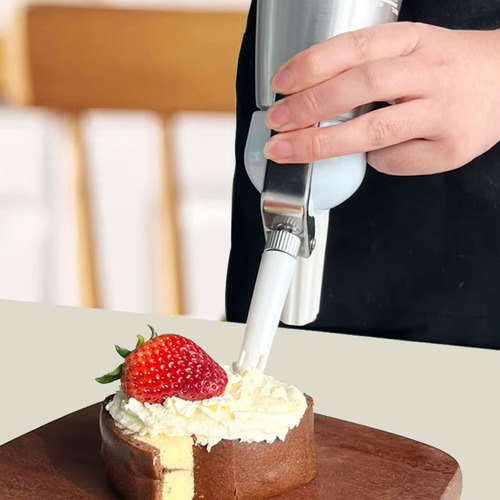 Dispensador De Crema Batida Plateado De 500ml