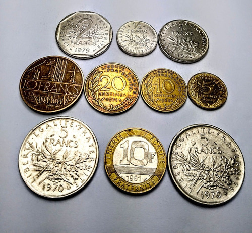 Moedas França+bônus-01 Moeda De Prata (Usado)