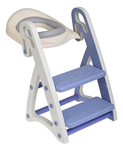 Asiento Entrenador Baño Inodoro Niños Escalera Plegable Eke Color Azul 8061