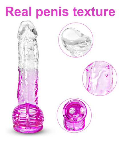 Roxo Bonito Transparente Realista De 15 Cm - Vida Como