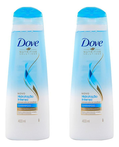 Kit Com 2 Shampoo Dove Hidratação Intensa 400ml