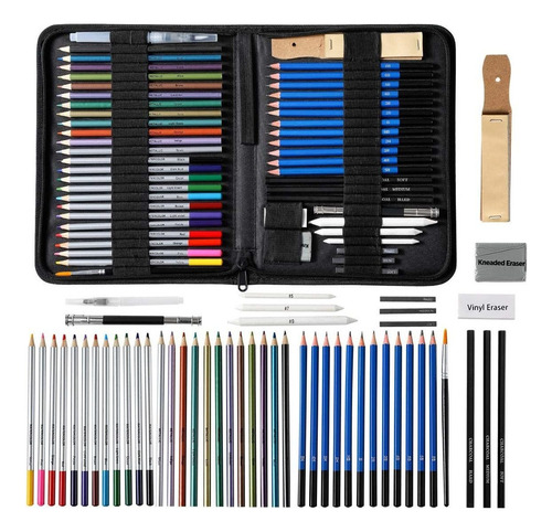 51 Piezas Dibujar Lápices Dibujo Lápices De Colores Set