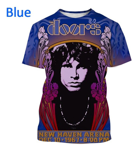 Camiseta De Banda De Rock Con Estampado De The Doors De Jim