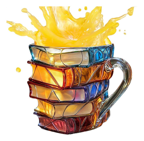 Taza De Café De Libro Pintado En 3d - Tazas De Café De