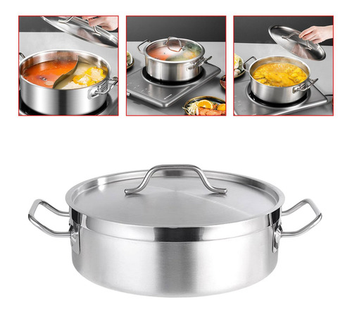 Olla De Acero Inoxidable Para Preparar Deliciosas 32cm