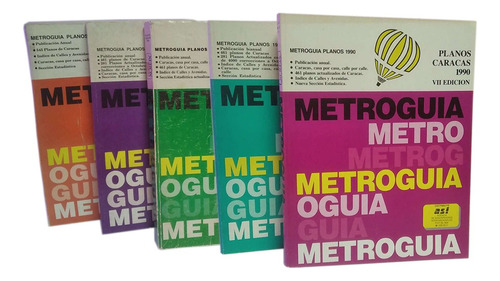 Metroguia Planos De Caracas - Inmuebles - Ediciones Antiguas