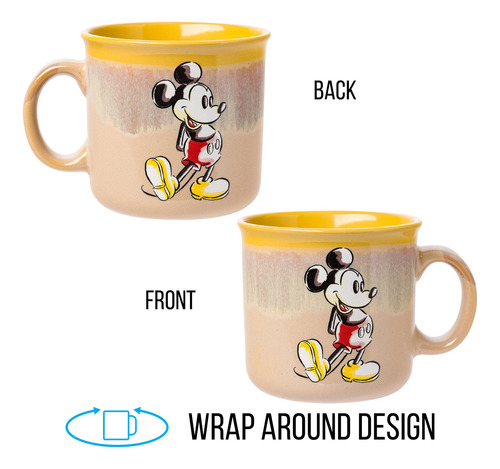 Taza Camper Silver Buffalo Disney Classic Mickey Mouse, 600