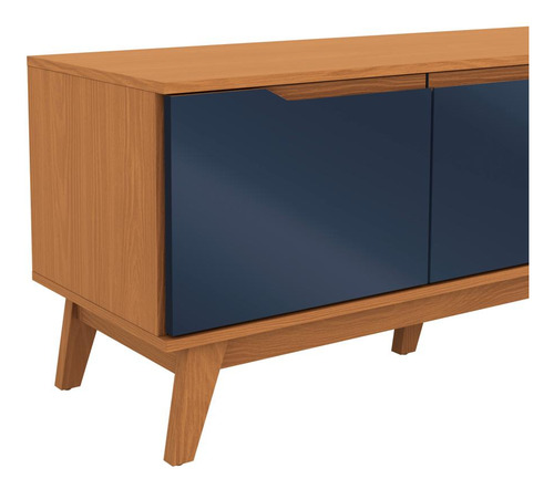 Rack Kappesberg 3 Portas Canela/azul Profundo 180cm