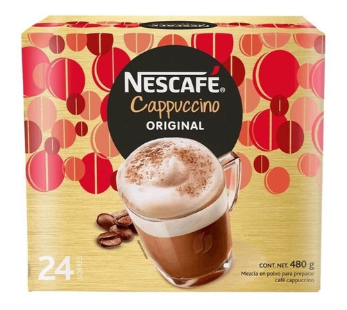 Polvo Para Preparar Café Nescafé Cappuccino 24 Sobres 20 G