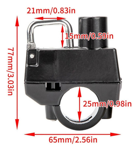 . Candado Universal Para Casco De Motocicleta, Candado Con