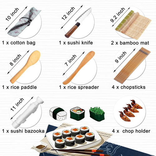Kit De Sushi Para Principiantes, Incluye Elementos Esenciale
