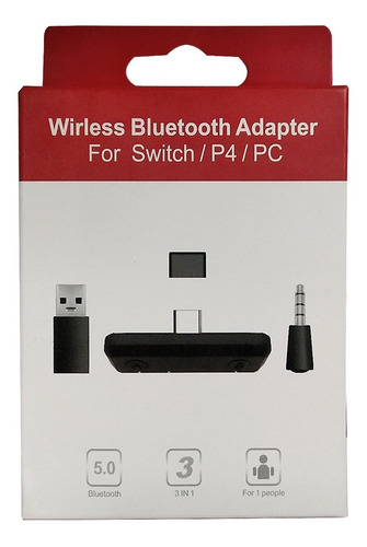 Imagen 2 de 4 de Transmisor Audio Bluetooth 5.0 Switch Switch Lite Ps4 Ps5 Pc