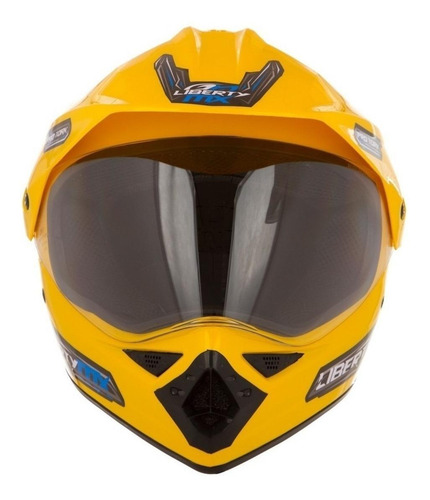 Capacete Para Moto Trial Pro Tork Liberty Mx Pro Vision A Cor Amarelo Desenho Solid Tamanho do capacete 60