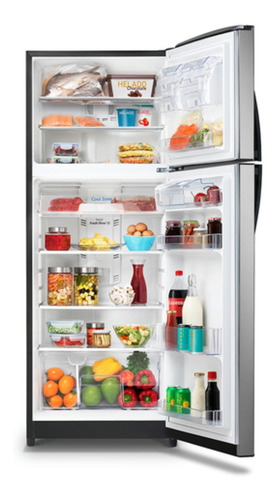 Imagen 3 de 5 de Nevecón no frost Mabe RMP435FZCU inox con freezer 412L 110V - 120V