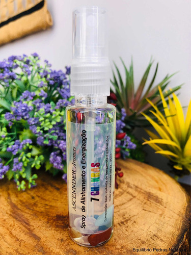 Kit 7 Chakras Pedras Naturais Spray Alinhamento Energização