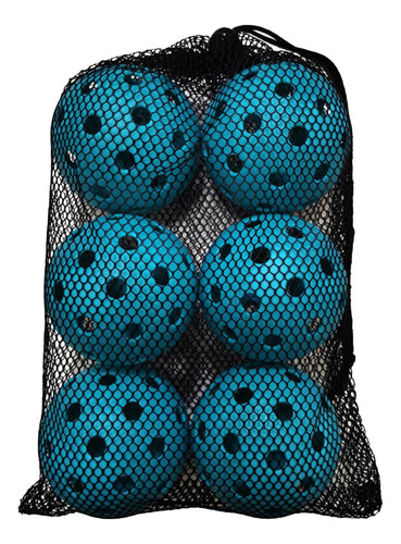 Bolas De Pickleball Ao Ar Livre, Pacote De 6 Bolas De Azul