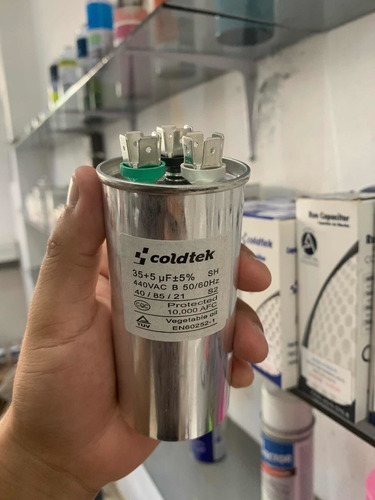 Imagen 5 de 6 de Capacitor Trabajo 35+5 Uf Mf 370v 440v Run Aluminio 50/60hz