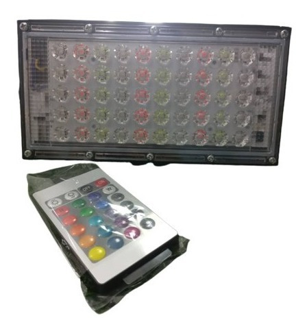 Reflector Led Rgb 50w Multicolor Con Control Remoto 110v