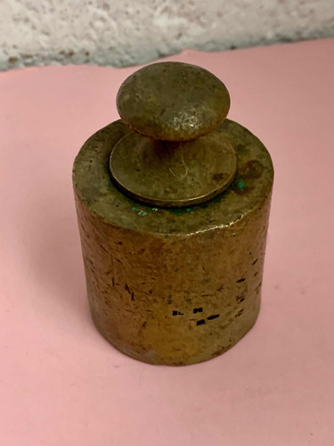 Antigua Pesa De Bronce Para Balanza (Usado)