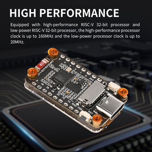Placa De Desarrollo De Pantalla Lcd Esp32-c6 De 1,47 Pulgad