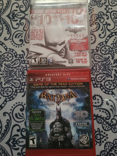 Combo Batman Arkham Juego De Play3 (Usado)