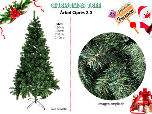 Árbol De Navidad Ciprés 2.0 - 1.80mts - Nuevo Caja Sellada