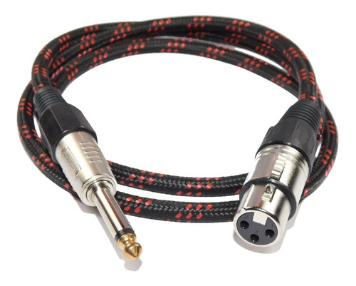 Imagen 1 de 4 de Cable Canon Xlr Hembra A Plug Profesional 3 Mts