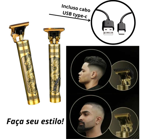Maquina Profissional Cabelo Barba S/ Fio Recarregável Bivolt