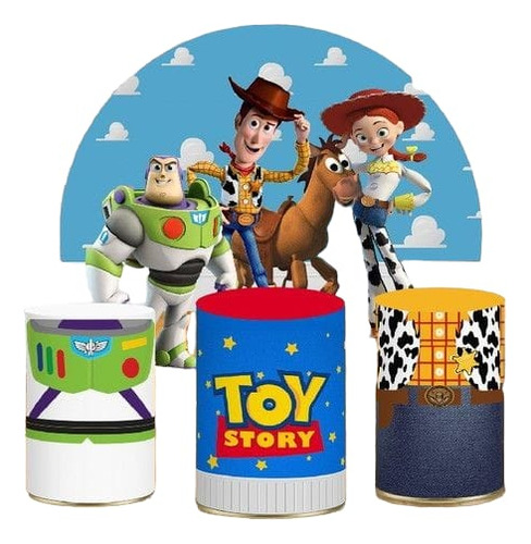 Funda Toy Story Tela Sublimada Mampara 2mts, 3 Cilindros