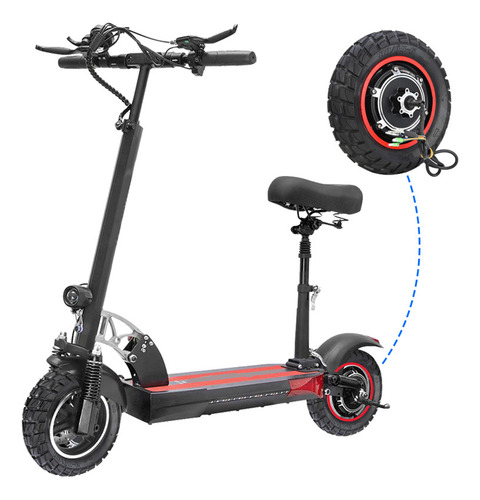 Rueda Eléctrica Kugoo, Motor De 48 V, Neumático Inflable De