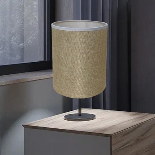 Pantalla De Lino Para Lámpara De Pie, Estilo Ronda Amarilla