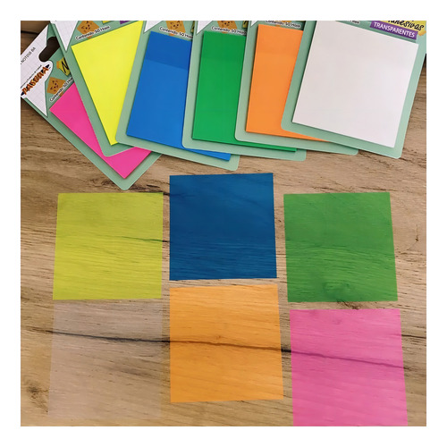 Block Notas Adhesivas Transparentes,pascua 3x3 In, 50 Hojas. Color Blanco