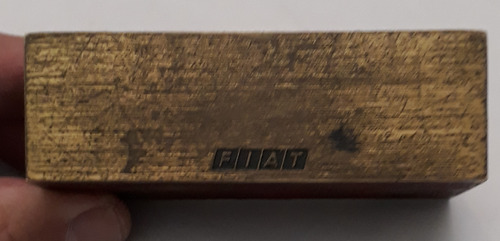 Pisapapeles Fiat Con Termómetro Y Reloj Antiguo (Usado)