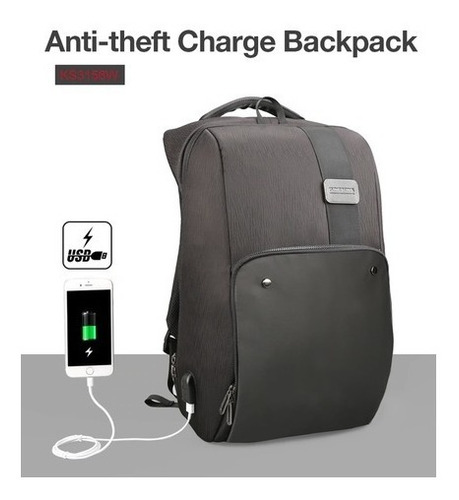 Mochila Smart Multi-função Kingsons Para Laptop Até 17.1