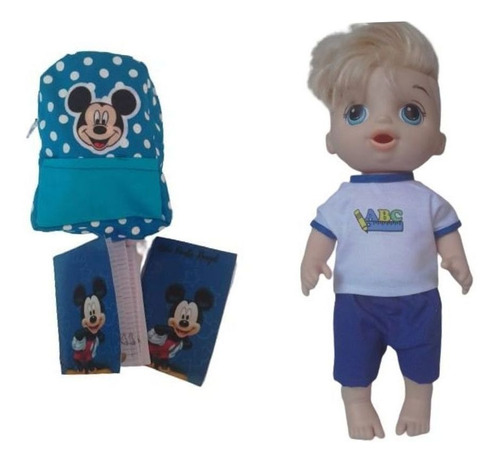 Kit Escolar Uniforme+mochila+caderninho P. Boneco Baby Alive