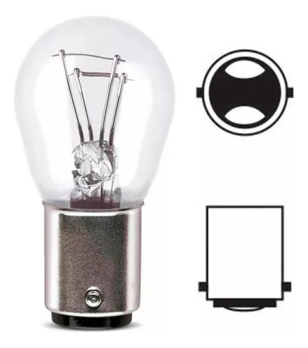 Par Lampada Freio 2 Polos Desencontrado 12v 21/5w