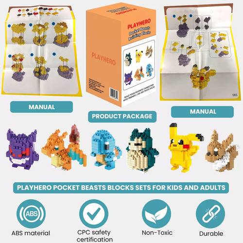 Juegos De Bloques De Construcción Playhero Pocket Beasts Par