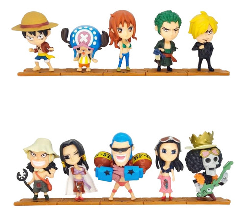 One Piece Anime Set X10 Figuras Coleccionables Serie 