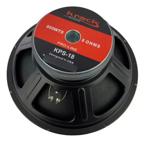 Bocina 18 Krack Audio Profesional 800w Lineal Negro Negro